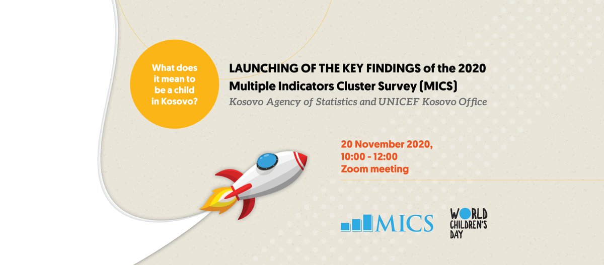 himuratsahin's tweet photo. @UNICEFKosovo advocates for policy frameworks to trigger actions and investments for vulnerable and excluded children. #MICS2020 will help us to better see what is invisible. Join us on 20th of Nov at 10.00 am https://t.co/IYbluF1X0K