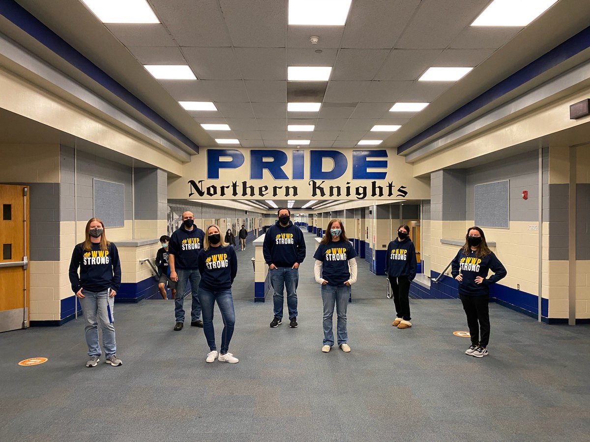 amatrale's tweet photo. Some of the HSN science department wearing their #WWPstrong attire! https://t.co/wzEpBEFAHr