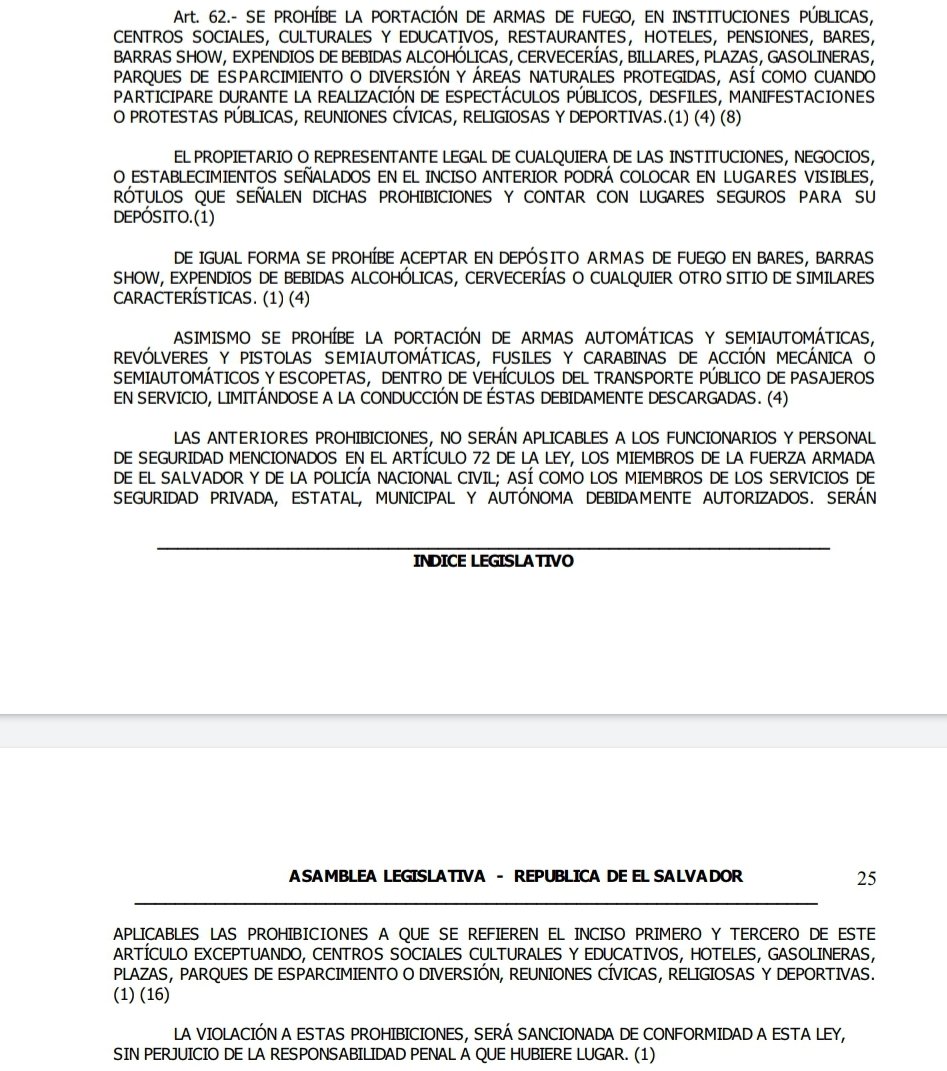 TahnyaPastor's tweet image. Acabo de escuchar a la presentadora de @canal33tv decir que la Fiscalía está facultada por la Ley de armas, artículos 62 y 72,  a ingresar armados a instituciones públicas. 
ES COMPLETAMENTE FALSO.

Y todo que diga que un arma es parte del equipo de un Fiscal, ES FALSO también.