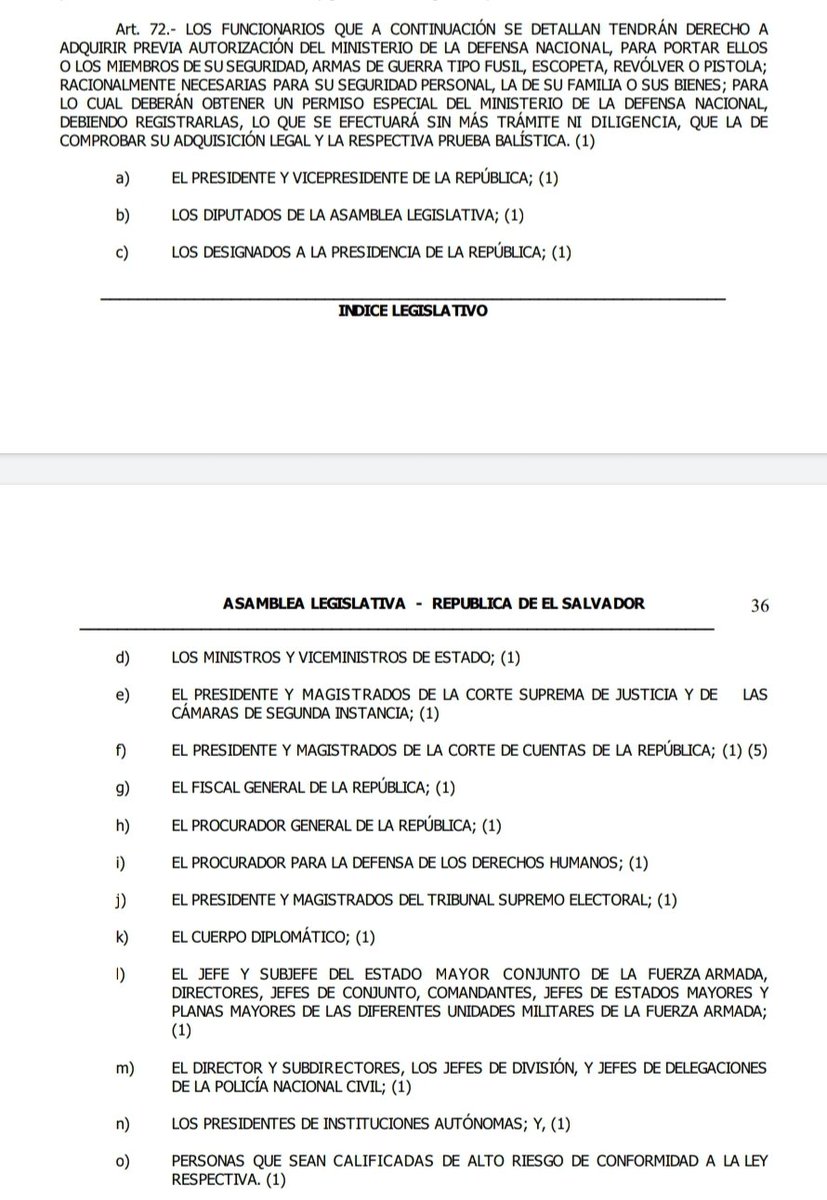 TahnyaPastor's tweet image. Acabo de escuchar a la presentadora de @canal33tv decir que la Fiscalía está facultada por la Ley de armas, artículos 62 y 72,  a ingresar armados a instituciones públicas. 
ES COMPLETAMENTE FALSO.

Y todo que diga que un arma es parte del equipo de un Fiscal, ES FALSO también.