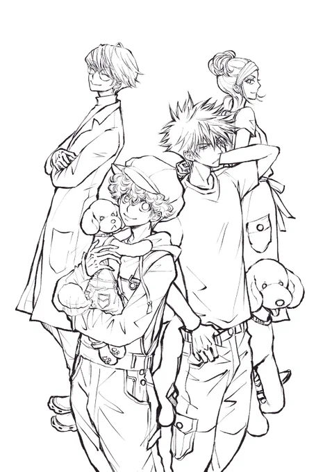 #皆さん線画と塗った後を見せてください 