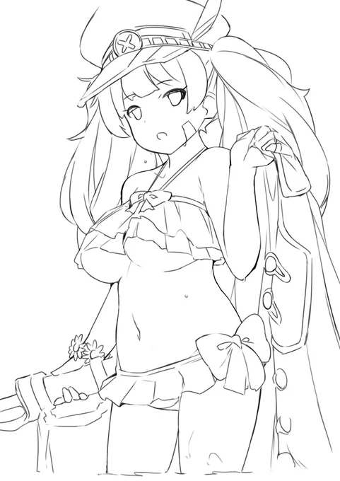 #皆さん線画と塗った後を見せてください
いまはよくラフからの清書きなので線画はないですか 