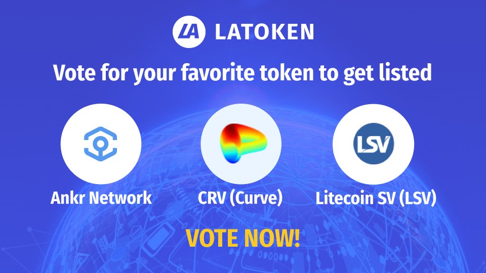 Choose your favorite token, we'll list it on LATOKEN exchange.