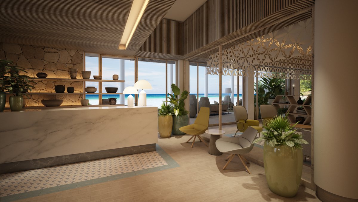 Combinamos tonos y texturas para completar la escena del exterior. Así el espacio se convierte en una continuación del paisaje y una forma de reconectar con el entorno. 

Exclusive Traveler Club, Hotel Catalonia Costa Mujeres, Cancún, México. 2019. 
Concepto e interiorismo