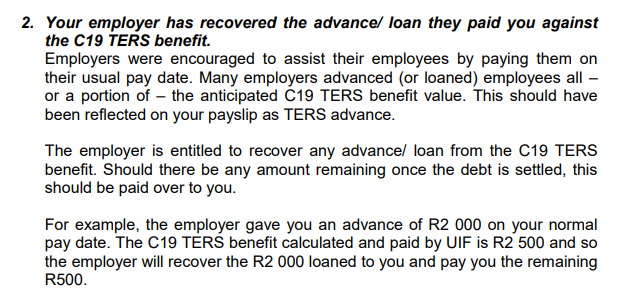 UIFBenefits's tweet photo. Dear clients, please read below the Frequently Asked Questions on Covid-19 TERS benefit payments. #UIF #UIFWorkingForYou https://t.co/l50TVieOdJ