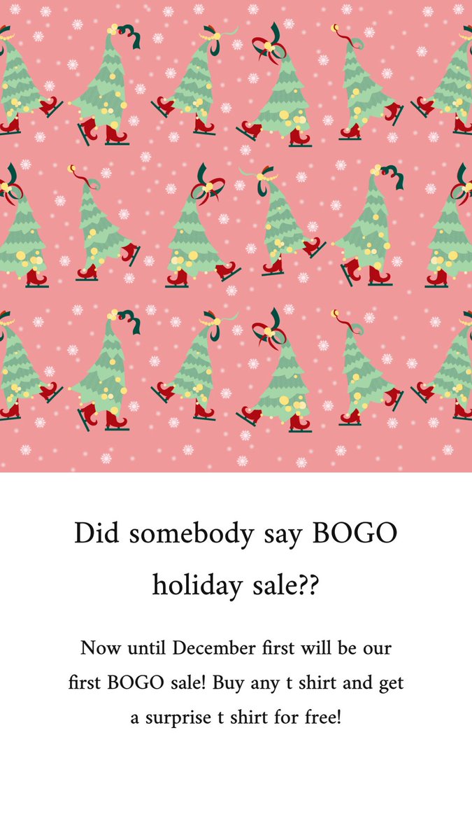 Goodmorning everybody! Starting RIGHT NOW is our holiday BOGO sale! Don’t miss out on your favorite shirts and get two for the price of one! This is a deal you definitely done want to miss! Comment “me” or dm/message me to grab your shirts! 🥰