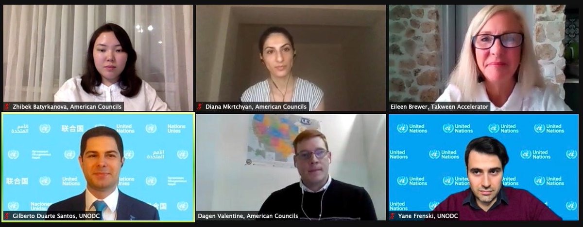 UNODC_FinCrime's tweet photo. 🔴 And it's a wrap!

Big thank you to all participants &amp; viewers of the #JusticeAccelerators event.

We were happy to present the pilot phase in Armenia &amp; Kyrgyzstan aiming to help students become social tech entrepreneurs &amp; solve #RuleofLaw issues.

Stay tuned for more! https://t.co/HACjZyEOLo