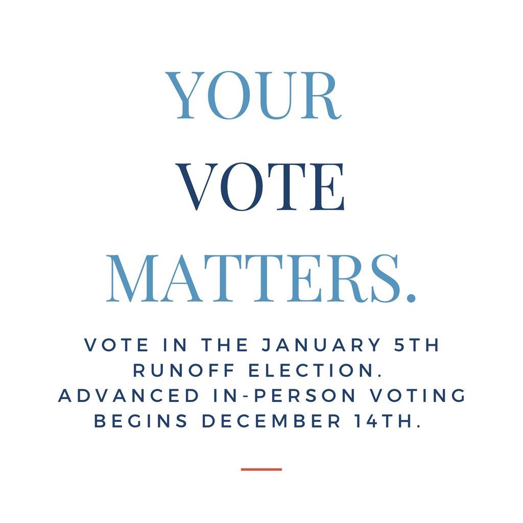 Those who are not registered to vote can register now through Dec. 7. To register, or check registration status, visit mvp.sos.ga.gov.
You can request your absentee ballot for the Jan. 5 election through the State of Georgia's online portal: ballotrequest.sos.ga.gov.