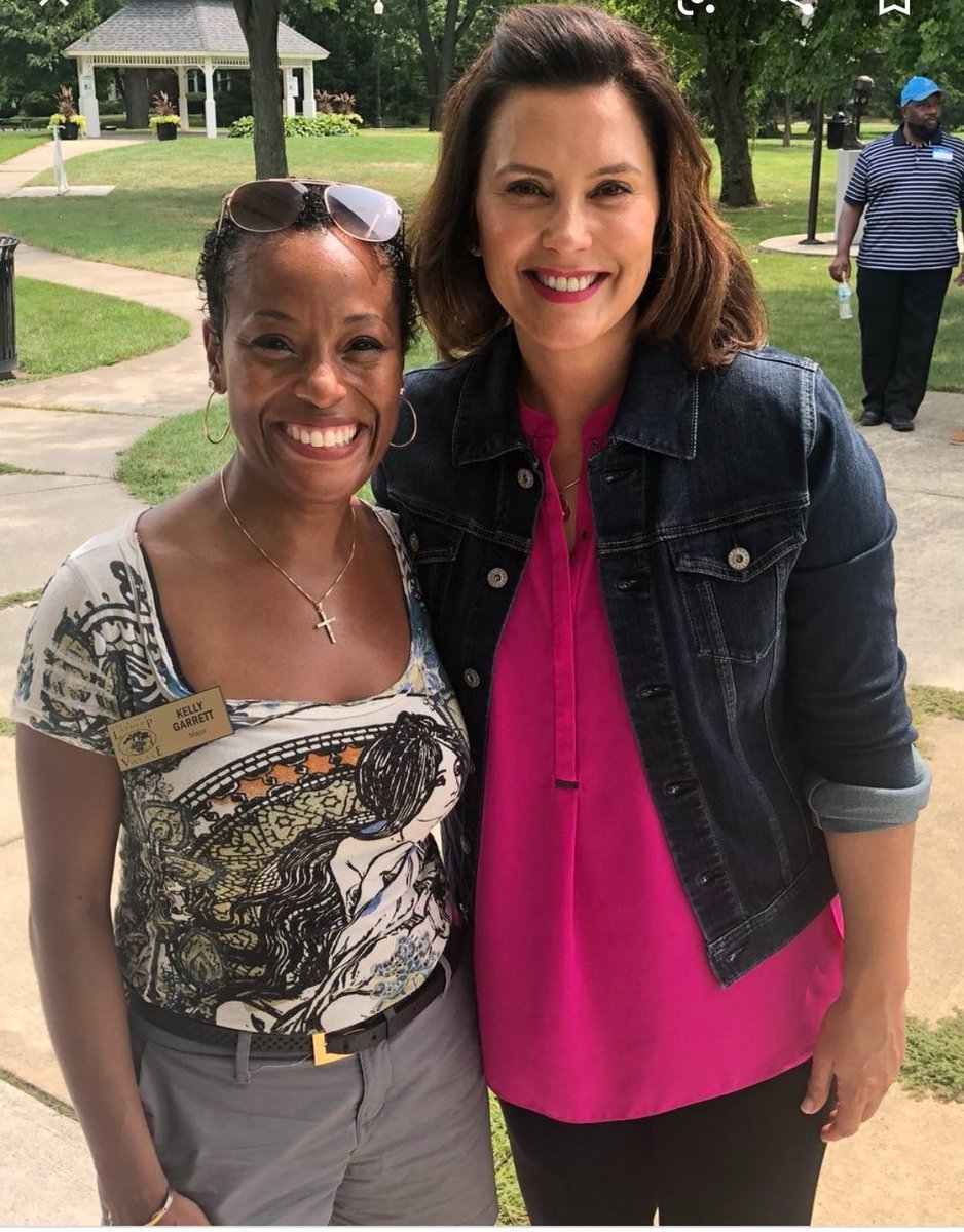 This is her with Governor Whitmer: