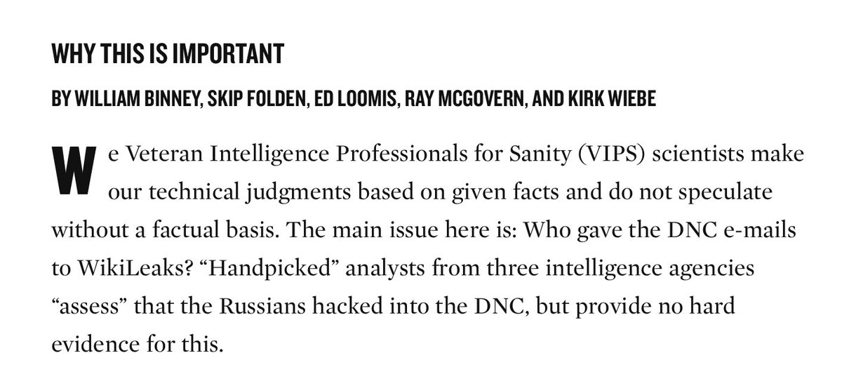 Bill is a founding member of Veteran Intelligence Professionals for Sanity, which is code for “Failed Ex-Feds Who Work for the Russians.”Here’s the sort of thing they’ve been doing for decades. They serve up their “credentials” to do the work of the GRU.Yeah, I said it.