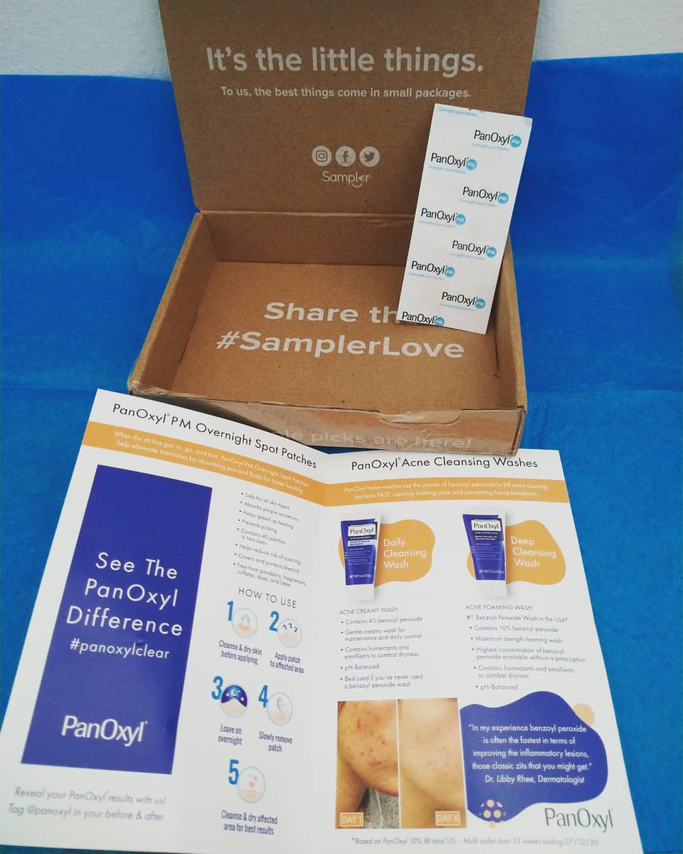 luciana_peter1's tweet photo. Thank you, @TheSamplerApp for the opportunity to test and review these @PanoxylUS PM Overnight Spot Patches.
#sampler #samplerlove #panoxyl #panoxylclear #clearlyyou #samplerio #spotpatch #gotitfree
https://t.co/kige7jTq9k https://t.co/6dNA2DJbnB