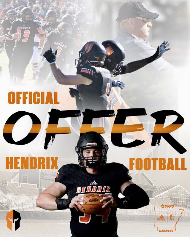 juniorsimpson03's tweet photo. Blessed to receive my first offer to play at the next level from Hendrix!! Very thankful for the opportunity from you and your staff!!  @RussHeidiSLC  🟠⚫️🟠⚫️ https://t.co/AdT3w9ySWF