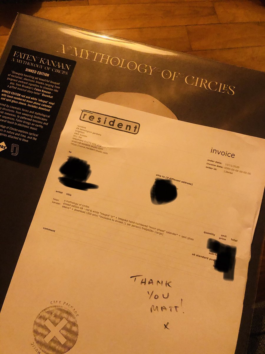 Mattpayne22's tweet photo. Things that make me happy #2324, receiving vinyl from @residentmusic with a personalised note. #makesallthedifference https://t.co/L2g1Uigx3E