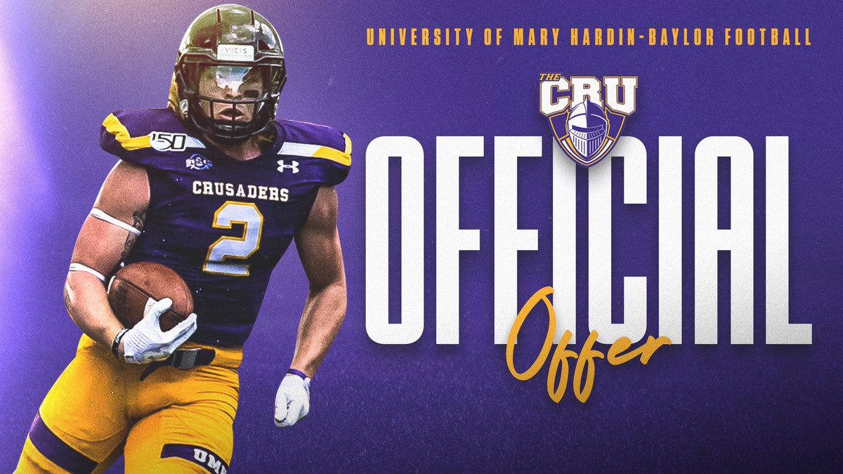 Excited to announce my 3rd offer from Mary Hardin-Baylor. Huge thank you to <a href="/coachmcarey/">Mark Carey</a> <a href="/KodiCrane/">Kodi Crane</a> <a href="/CruFootball/">UMHB Football🏈</a>