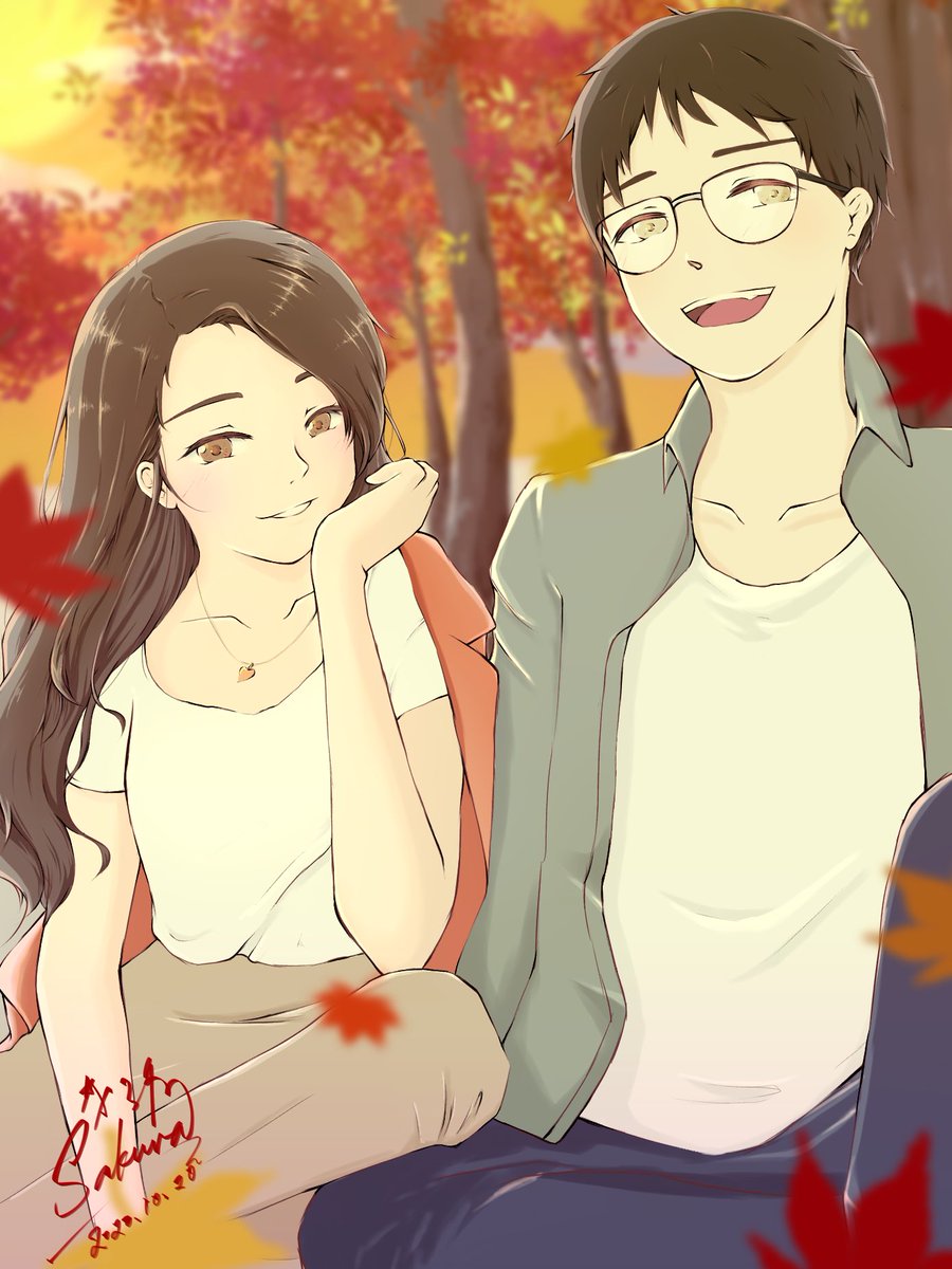 音無霊 とりあえず1枚投下 友達のカップルツーショットをイラストにしました イラストメイキングは ユーチューブへ T Co W4hhlvv8r5 イラスト好きさんと繋がりたい イラスト初心者 イラスト好きと繋がりたい