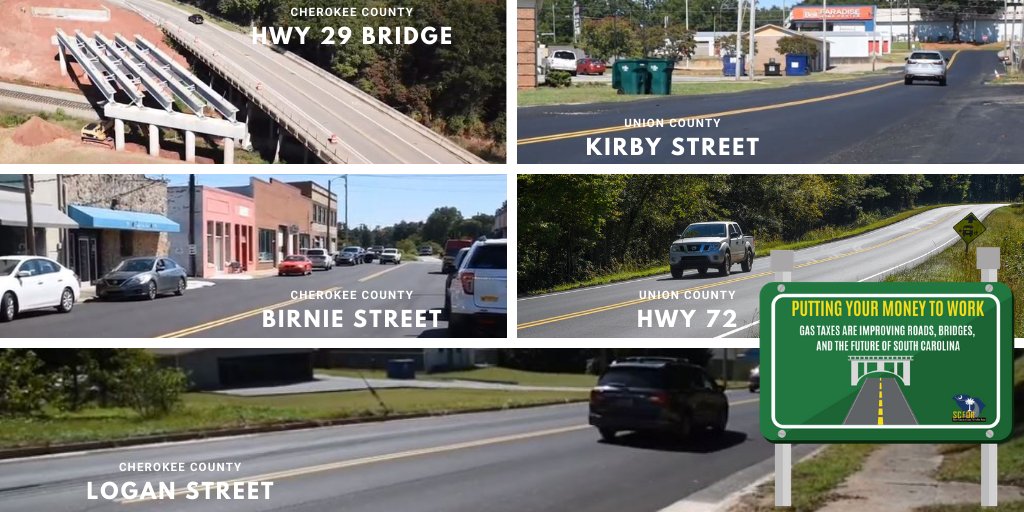 scroads's tweet photo. Progress continues across SC to to replace #bridges and make #roads #smootherandsafer for drivers. Check out some of the projects in #CherokeeCountySC and #UnionCountySC: https://t.co/RRayDfZMK1
