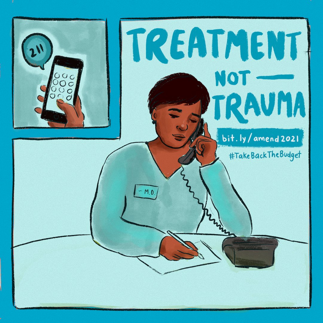 Treatment Not Trauma Amendment - will take resources from the CPD budget to establish a 211 hotline for mental health emergencies with a non-police social worker response. Lead sponsor  @RossanaFor33