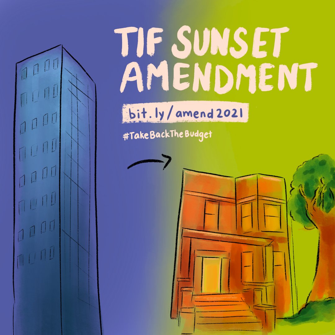 TIF Sunset Amendment - will shut down several TIF districts in affluent parts of the city that are draining resources away from Chicago Public Schools, parks, and libraries. Lead sponsor Ald. @SigchoFor2