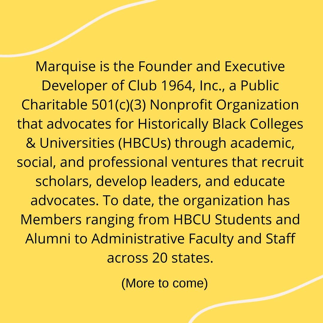 CRAMSconsulting's tweet photo. Swipe to read more about one of our guest speakers for the 35th Annual FSMSDC Youth Entrepreneurs Symposium, Marquise McGriff! @Club1964Inc #FSMSDC #youthentrepreneurssymposium #Club1964inc #MarquiseMcGriff https://t.co/ulWt1QU0lT
