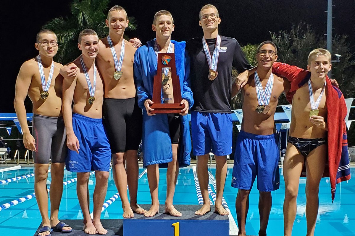 JesuitTampaFL's tweet photo. It was a historic Saturday night in Stuart for Jesuit swimming, which captured its 3rd State title in the past 4 years! Read about all of the Tigers' championship swims and view a photo slideshow at the link below. 

#AMDG l #JesuitSwimming l #Dynasty 

https://t.co/MZBIJAZM0n https://t.co/CAEzoT4s7u