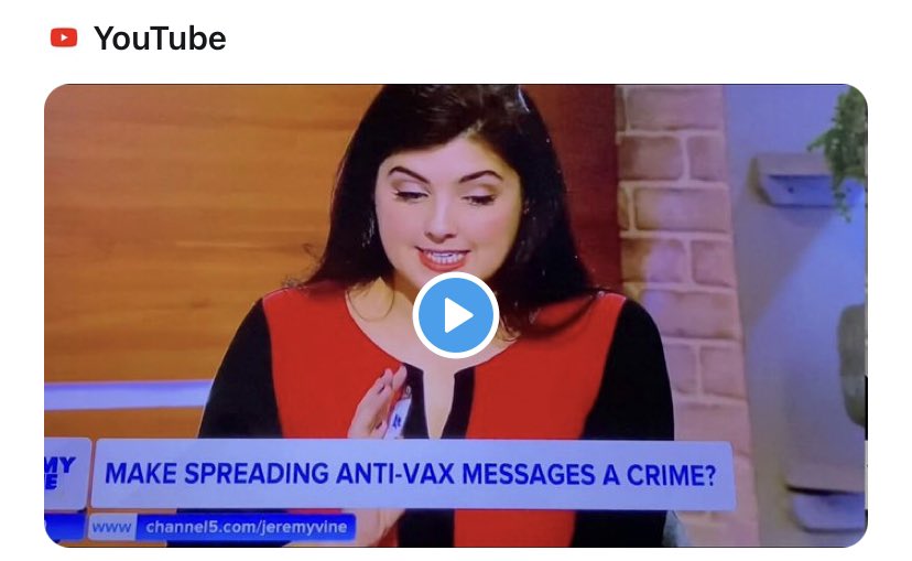 CultureForever's tweet photo. Make Spreading Anti-Vax Messages A Crime? #Covid #Vaccine #AntiVax https://t.co/PeYnMuP1aG via @YouTube 🔥 .. https://t.co/1LK6hOkpSA