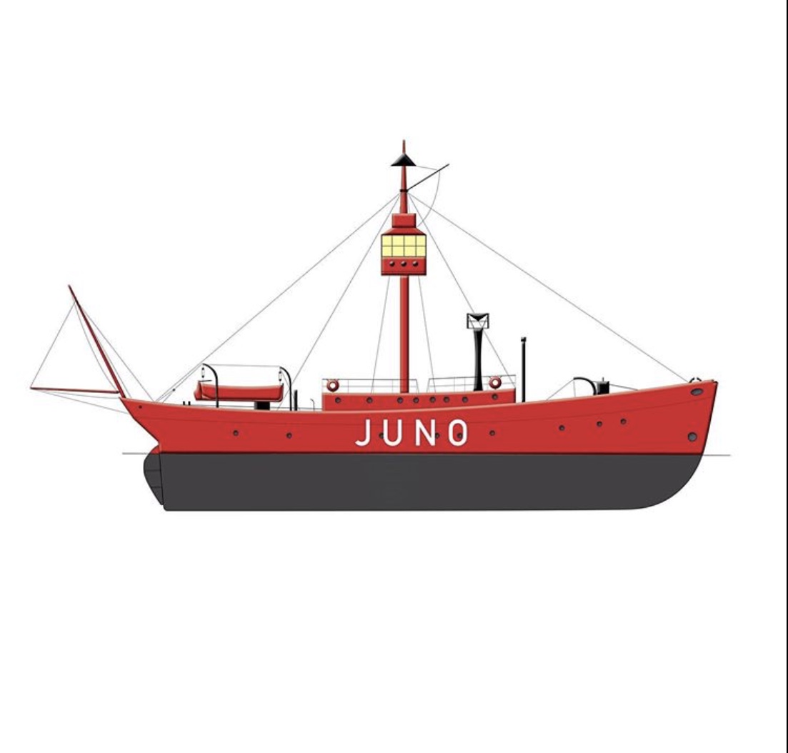artistic images of LV72 on three stations.  JUNO, VARNE and EW Grounds,  thanks to coastpics for sharing the images #lv72 #juno #varne #lightship #lightvessel #trinityhouse <a href="/Coastpics1/">Coastpics</a>