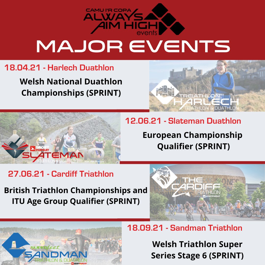 aahevents's tweet photo. We’re really excited to be hosting the following Major Events. Guarantee your space on the start line and your opportunity to line up with the best.   🏊🚴‍♂️🏃‍♀️
Enter here 👉https://t.co/ee7GvGHFjr https://t.co/b1CyWPHIQ2