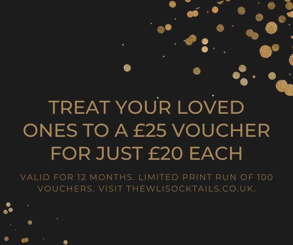 Treat your loved ones (or yourself!) to a £25 voucher for just £20! Purchase now from thewliscocktails.co.uk #thewliscocktails #cocktails #christmas #gin #wine #leeds #leedsbars #smallbusiness #GinBar #Spirits #Beer #Champagne #Prosecco