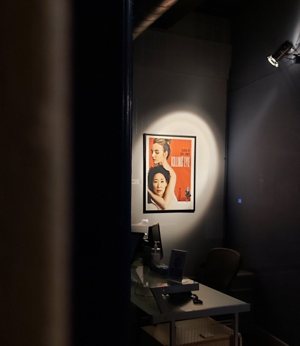 Capturing_Soho's tweet photo. Passing a film company in Soho, all lights off, except this single spotlight on a poster for #killingeve #soho #sos #streetsofsoho https://t.co/R85t9l1nbg