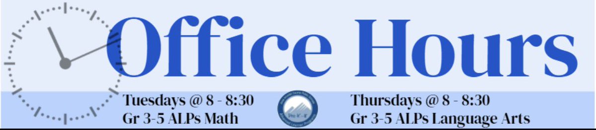 alpsaacps's tweet photo. ✨NEW✨ALPs Intermediate Office Hours starting this week! Access meet code on Grades 3-5 Theme 2 Scope and Sequence! See you there!
(Primary ALPs office hours coming soon!) https://t.co/hlOCBrCMtS