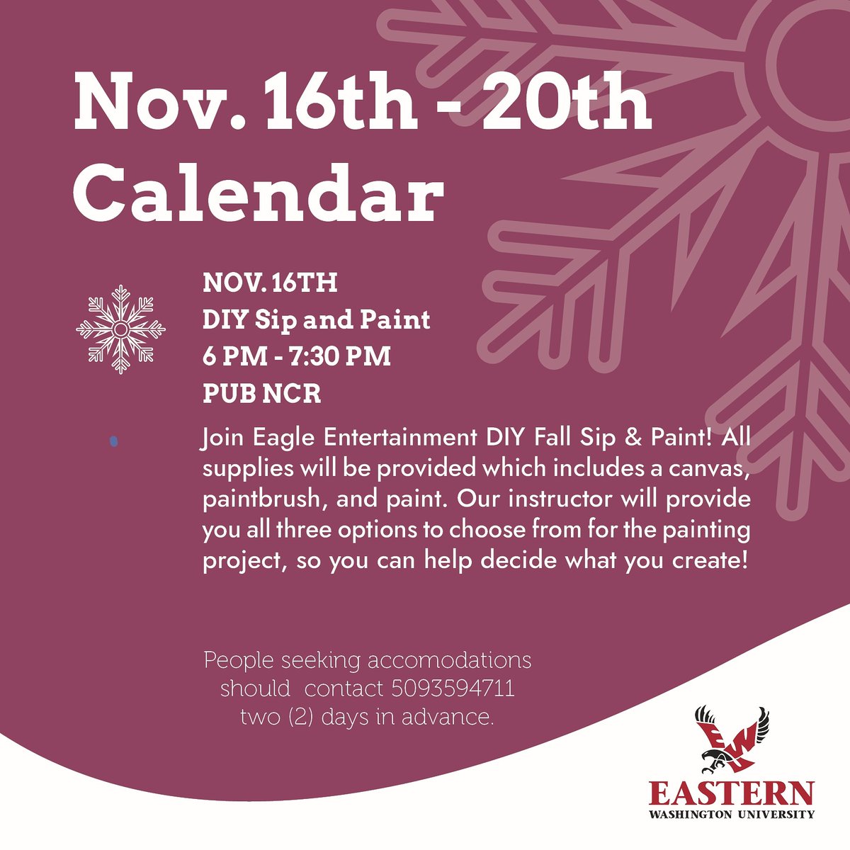 TONIGHT! Come paint with us! We will provide the supplies, and you will provide the creativity!