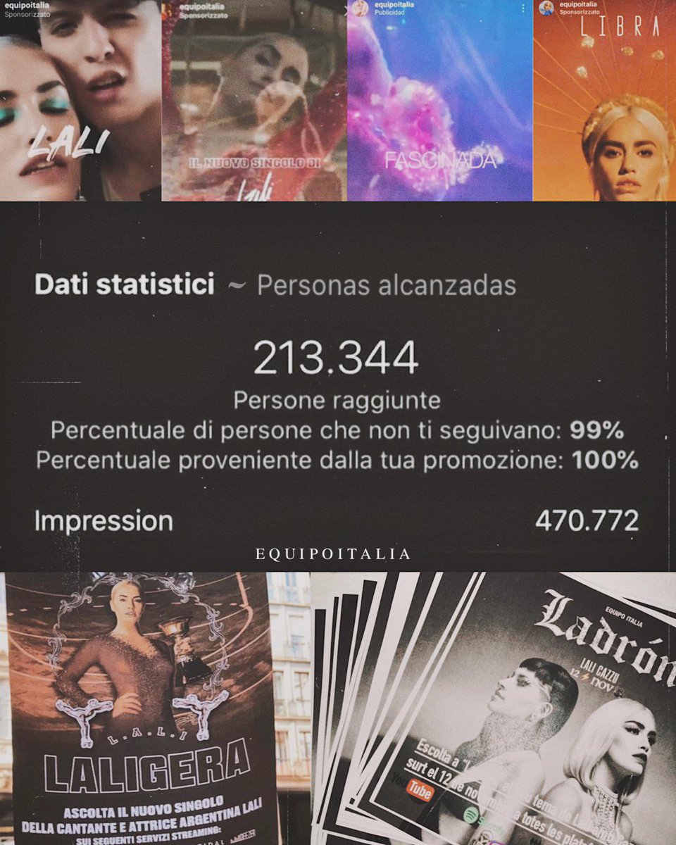 EquipoItalia's tweet photo. En respecto a Lali, con BRAVA Sony Music Italy no la promocionó para nada y tampoco tuvimos show, estamos haciendo de todo para demostraros que somos muchos! Acá pueden ver tendencias, publicidades en ig (hechas con nuestro dinero), folletos... + @fpment @PepoFerradas https://t.co/dEwkBX2dzU
