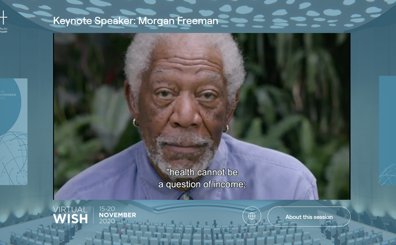 HberOliva's tweet photo. Health cannot be a question of income; it is a fundamental human right.- Nelson Mandela
Inspiring keynote speech from @morgan_freeman and a reminder that:
-Education, climate change, migration and displacement is also a health issue
#VirtualWISH2020 #OneWorldOurHealth https://t.co/IWnVp6t4Ru
