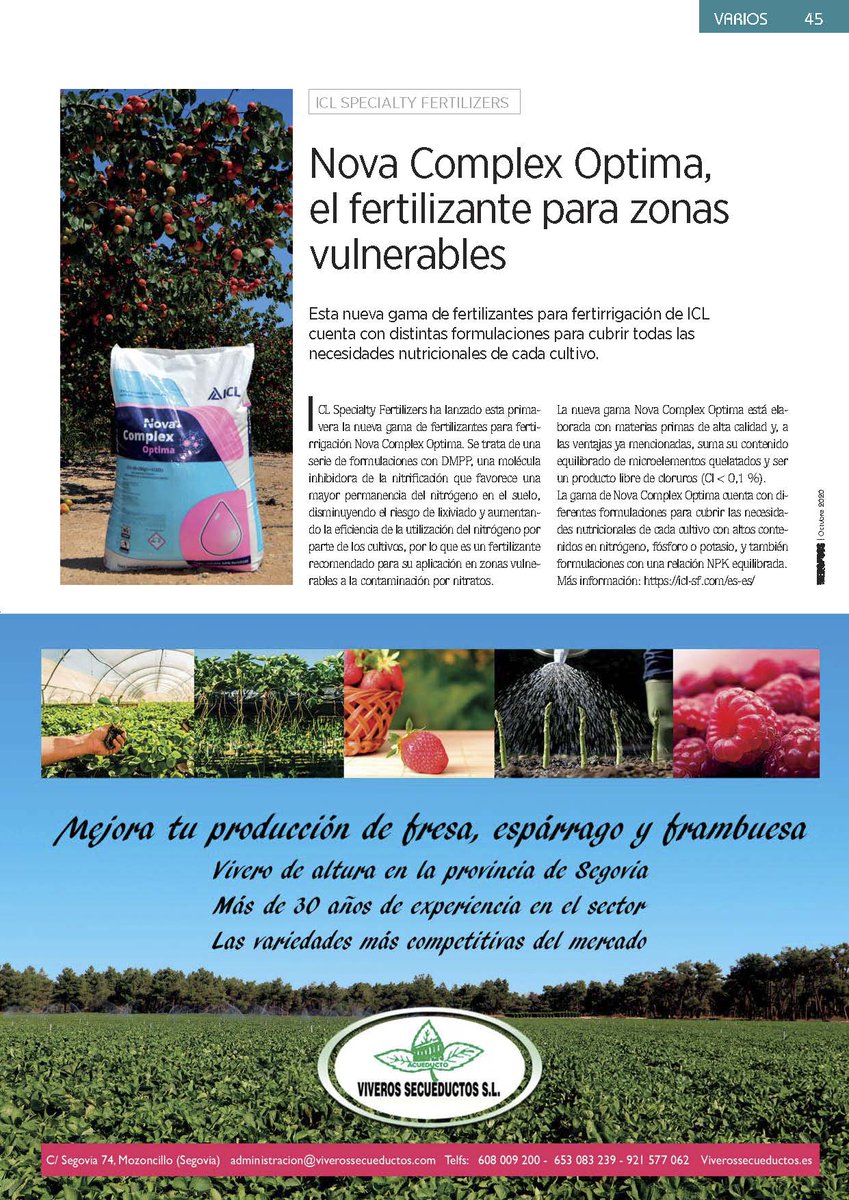RevistaMercados's tweet photo. 🌱 Nueva gama de #fertilizantes para #fertirrigación
#Ed151 @ICLiberia https://t.co/4CoahrL3Pc https://t.co/t8dWlVtQ1E