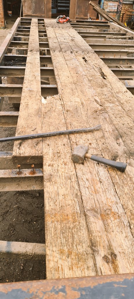 Angloplantltd's tweet photo. Giving the herbst a birthday, replacing the original soft wood deck with some #keruing #properjob https://t.co/0fiTkV00uz