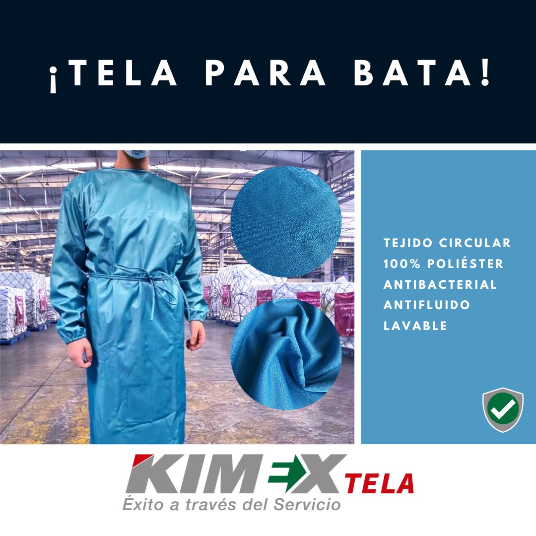 KimexTela's tweet photo. Tenemos tela especial para la fabricación de batas medicas. Llámanos al 55-2122-4000 y cotiza con nosotros. https://t.co/yxpRBsMnvH