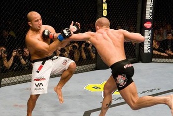 A jab isn’t just a striking threat, it is also a blinder for a take down opportunity, GSP used his superman punches effectively due to his ability to close distance, blind with the jab and secure takedowns. You have both a boxing and wrestling threat in this instance.
