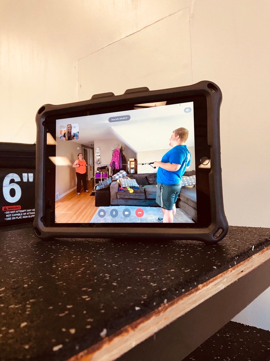 TheWAC's tweet photo. #FindYourFitFriday from a couple doing VLT!
"We are loving the WAC Virtual Live Training! This option allows us to continue enjoying everything we loved about training with Correen before the pandemic—awesome workouts, accountability, and FUN! 
-Ashely and Derek Ciecko https://t.co/lAvqeVzM9L