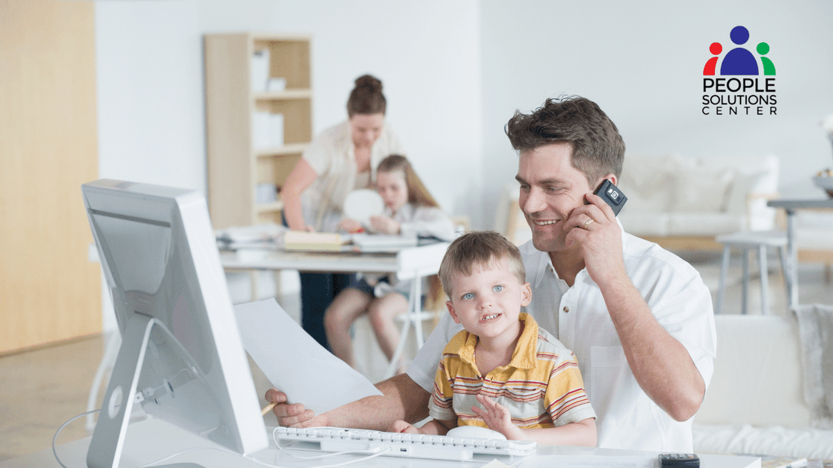 PplSolutionsCtr's tweet photo. Happy Monday! We know that it can be tough to work remotely while also having family at home. Try designating a specific "office" space to help get you in the right mindset. If possible, try reserving a space for your kids to do their school work, as well. https://t.co/HXzYcqt9nJ
