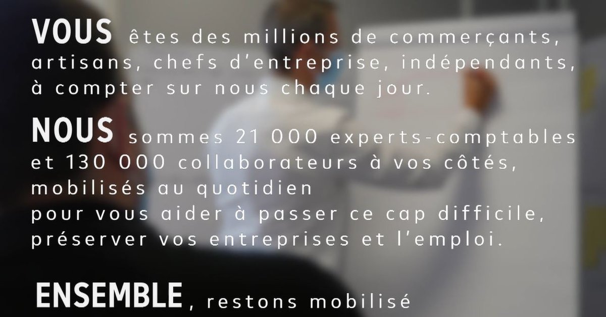 🚨#COVID19 | Pour souligner l'engagement des 21000 #ExpertsComptables et de leurs 130000 collaborateurs, une campagne TV, presse, digitale est déployée, avec pour point d’orgue un spot TV diffusé sur les chaînes d’information continue du 16 au 22/11📺.
👉bit.ly/3nqVD00