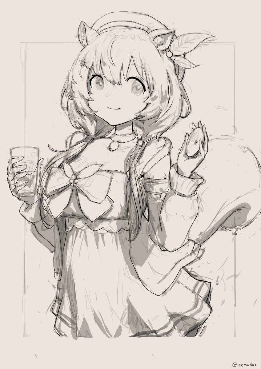 #皆さん線画と塗った後を見せてください 
