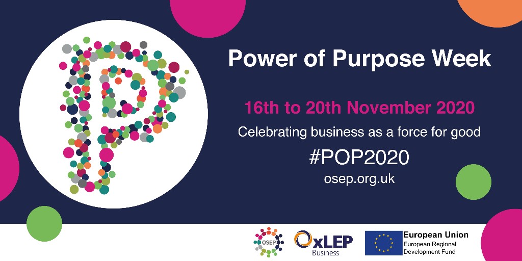 SkollCentre's tweet photo. Oxfordshire has a thriving impact ecosystem. Our community friends at @OSEPOX have curated an incredible line-up of events during Power of Purpose week - 16th November to 20th November. Check it out https://t.co/tpl4ktpTTq #POP2020 https://t.co/uq8MWTgWix