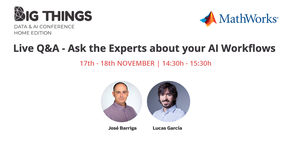 AlephCom's tweet photo. ¿Tienes dudas sobre #IA, #MachineLearning, #DeepLearning? ¿No sabes qué técnica se adapta mejor a tu proyecto? Los expertos de @MathWorks te ayudarán los días 17 y 18 de noviembre en su "Ask the Experts". 
Haz tu pregunta o vota la más interesante:
https://t.co/Ozvx5rBm4c https://t.co/unWzChkBbL