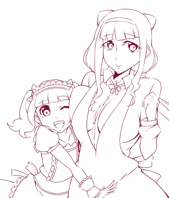 #皆さん線画と塗った後を見せてください 
あんまりイメージ変わってないかな 