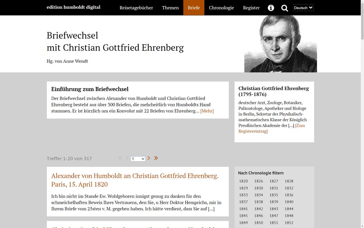 avhr_bbaw's tweet photo. Übrigens: Auch der Briefwechsel A.v. Humboldts mit Ehrenberg ist in der #edition #humboldt #digital der @bbaw_de zu finden. Schauen Sie rein https://t.co/K4LqeBPH5y … und: "Bringen Sie wenn Sie können Ihr #Microscop u etwas #infusoria mit!" #DigitaleEdition #DigitalHumanities https://t.co/bkufjjE7EA