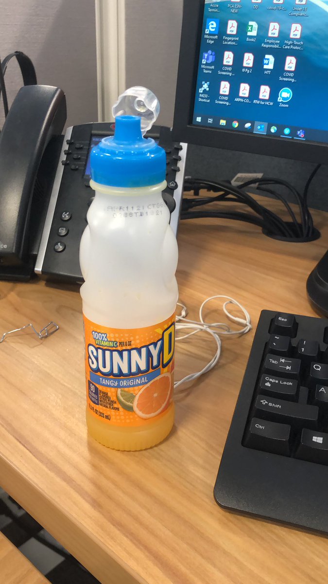 katiefee's tweet photo. When your coworker asks why you have a “sippy cup” of orange juice... A: it’s sunny D, B: it’s delicious C: it was on sale at Costco. #ImAChild https://t.co/l13Yz6HfxU