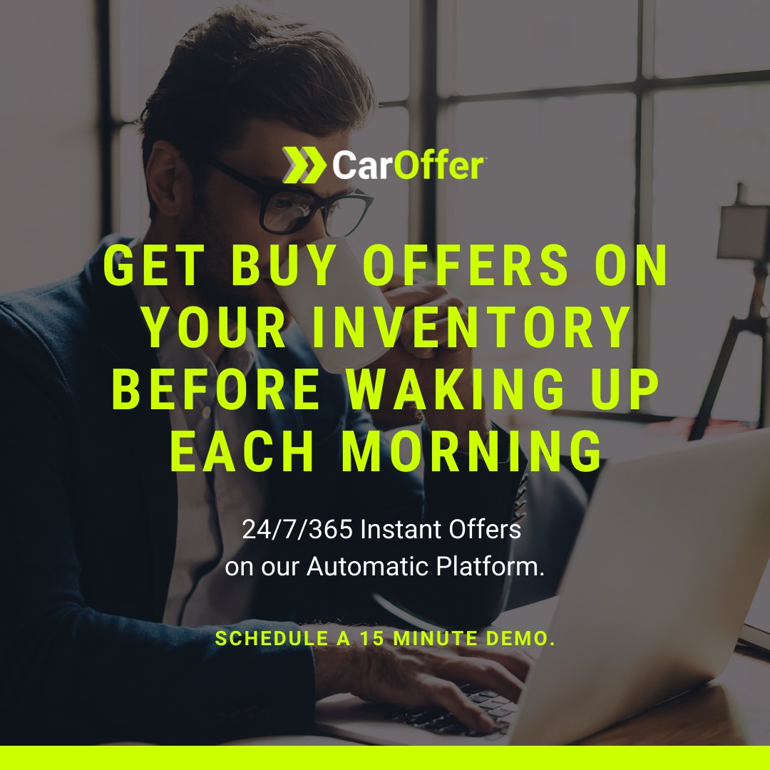 CarOffer_'s tweet image. Why do the largest dealers use CarOffer to buy + sell their pre-owned inventory? Getting offers on their inventory before they're even awake! Want to see how it's possible? Sign up for a demo: hubs.la/H0zlNMW0
#UsedCarInventory #CarOffer #SourcingUsedCarInventory"