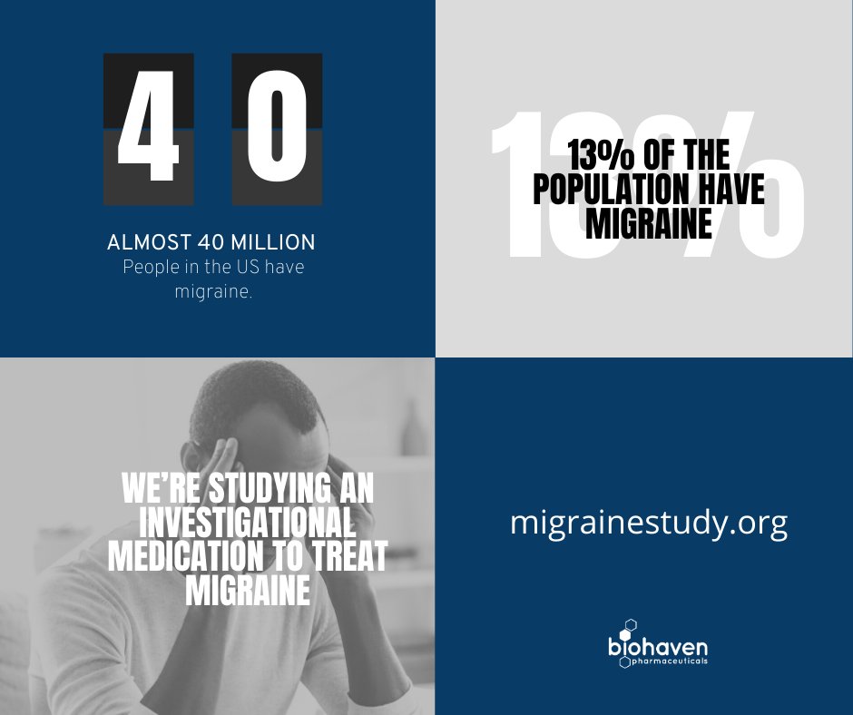 If you have more than 2 migraines a month and have suffered with migraines for at least a year, you may qualify for a new study. Learn more: migrainestudy.org #migrainemonday #migraine