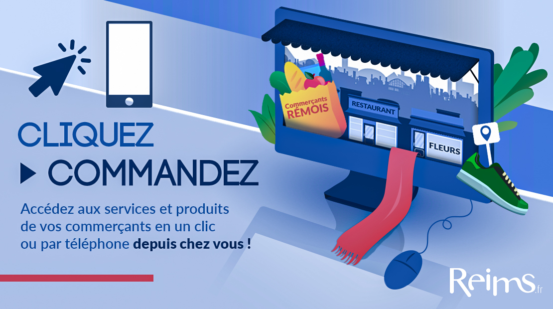 VilledeReims's tweet photo. De nombreux #commerçants &amp; services rémois sont accessibles depuis chez vous, en un clic ou par téléphone. Vous pouvez les trouver sur des #plateformes comme https://t.co/q7vho8aWnC et d’autres places de marché en ligne ou encore sur les réseaux sociaux => https://t.co/T74kAMezdg https://t.co/BOI8xqudL8
