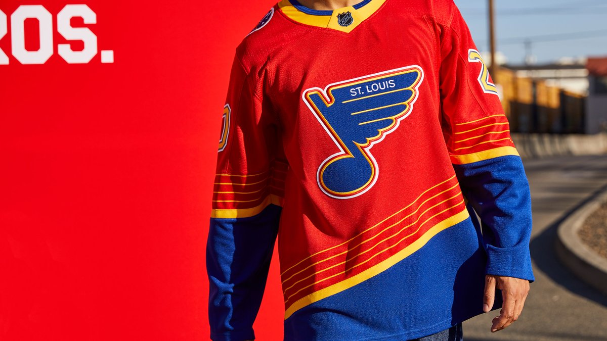 StLouisBlues's tweet photo. FIRST LOOK! Check out a photo gallery of the new Blues' #ReverseRetro jersey from adidas. 

VIEW PHOTOS >>> https://t.co/MwLJAjAAp4 https://t.co/AylpOnUdjL